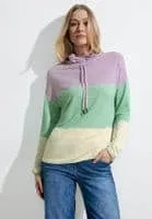 321003- Green/Lilac Stripe Jumper - Cecil