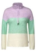 321003- Green/Lilac Stripe Jumper - Cecil