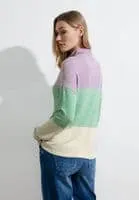 321003- Green/Lilac Stripe Jumper - Cecil