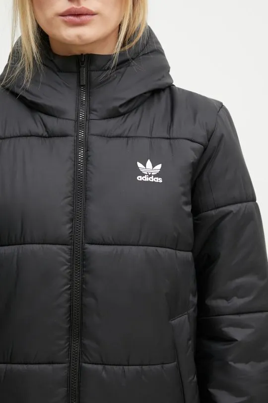 adidas Originals jacket Long Puffer women's black color IW5858