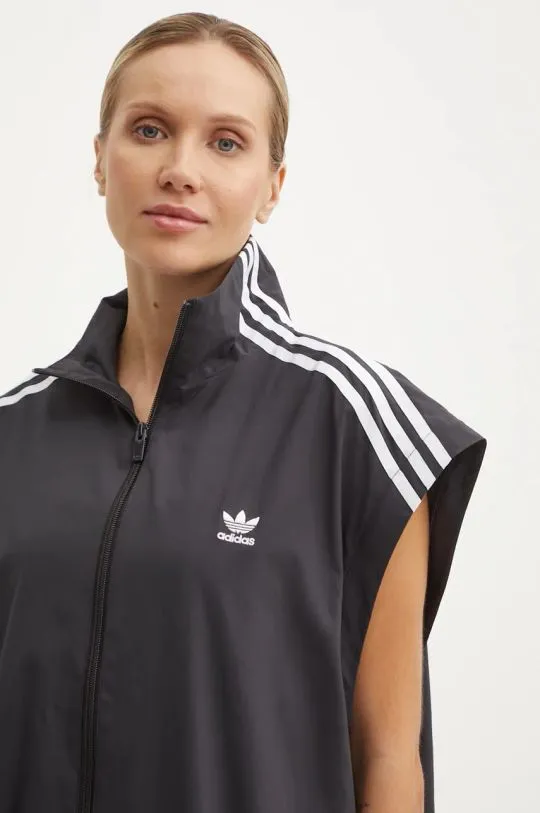 adidas Originals sweatshirt Oversized Zip Off Tracktop women's black color JM9251