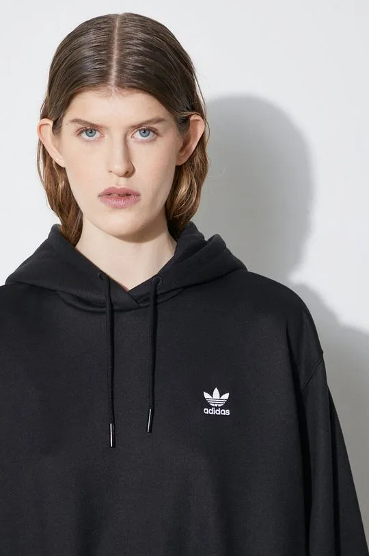 adidas Originals sweatshirt Trefoil Hoodie women's black color IU2409