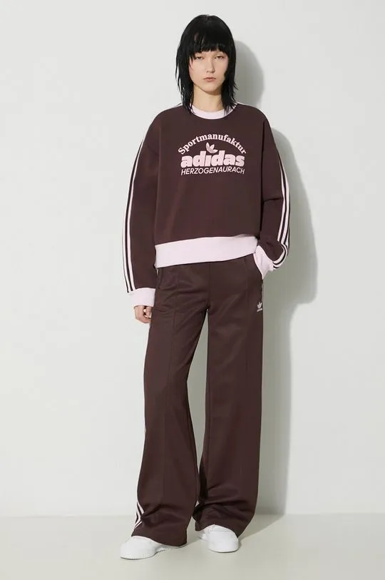 adidas Originals sweatshirt women's brown color