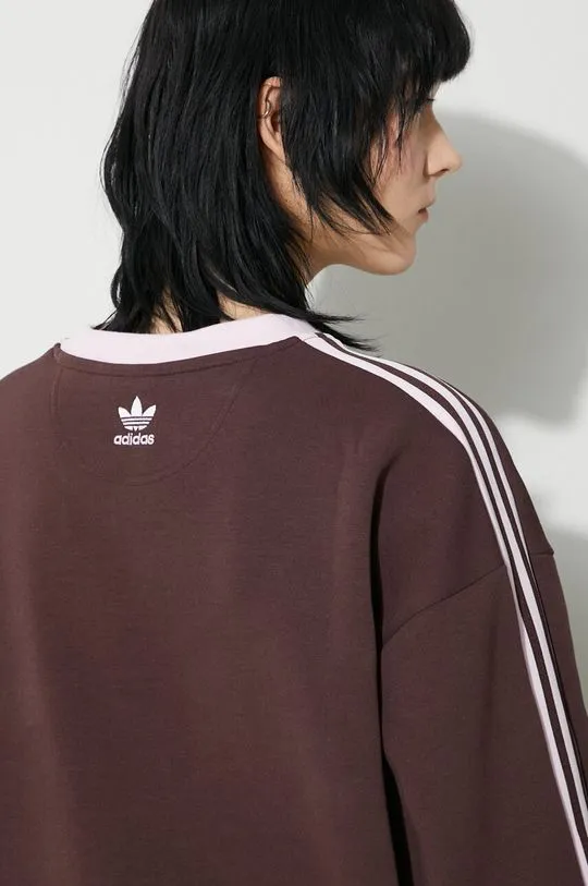 adidas Originals sweatshirt women's brown color