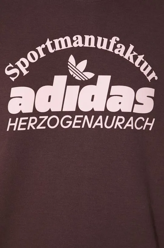 adidas Originals sweatshirt women's brown color