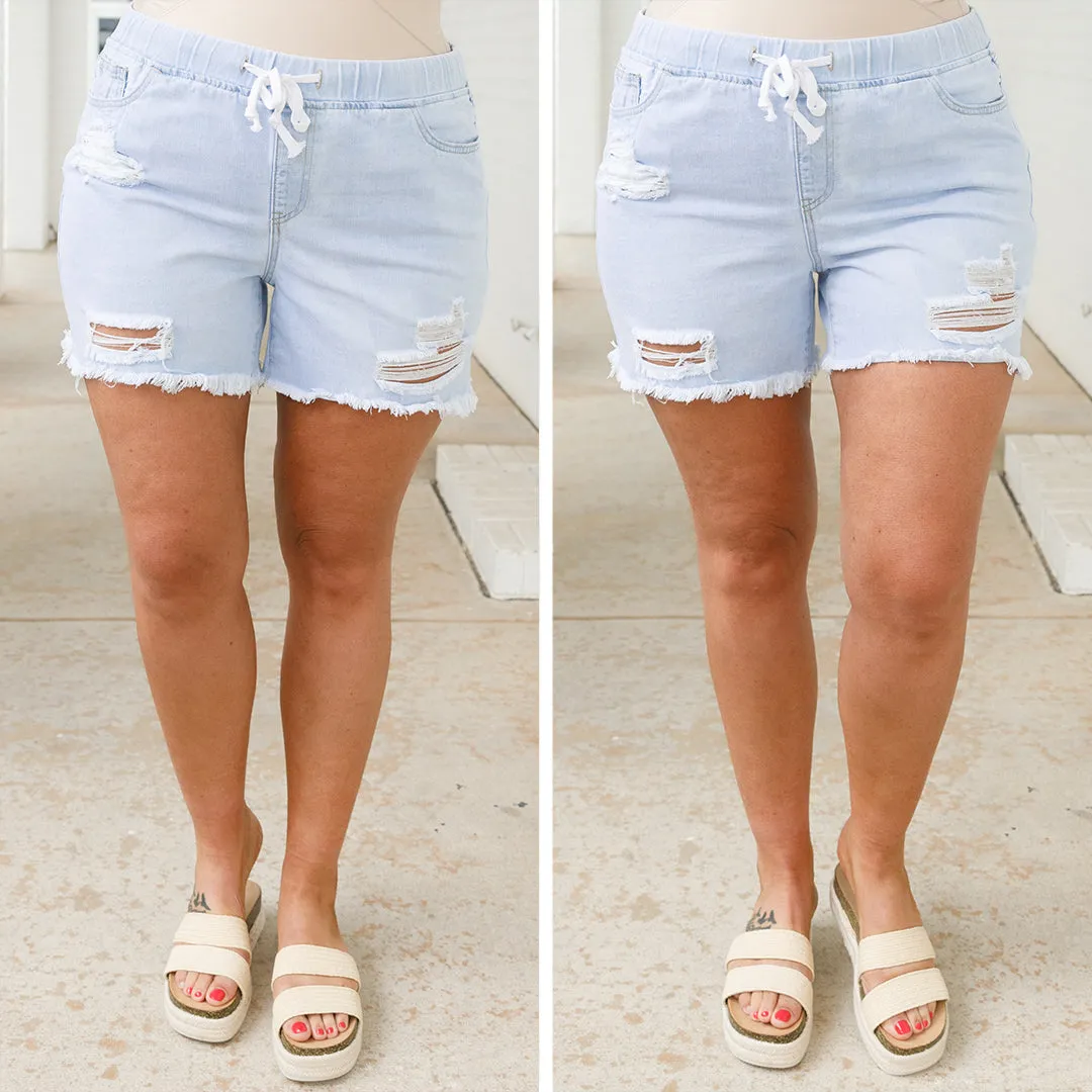 Always The Favorite Shorts, Light Wash