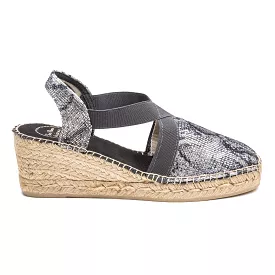 Animal Print Cotton Blend Wedge Espadrille for Women - Terra-MB