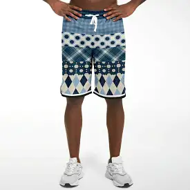 Blueberry Hill Plaid Patchwork Basketball Shorts