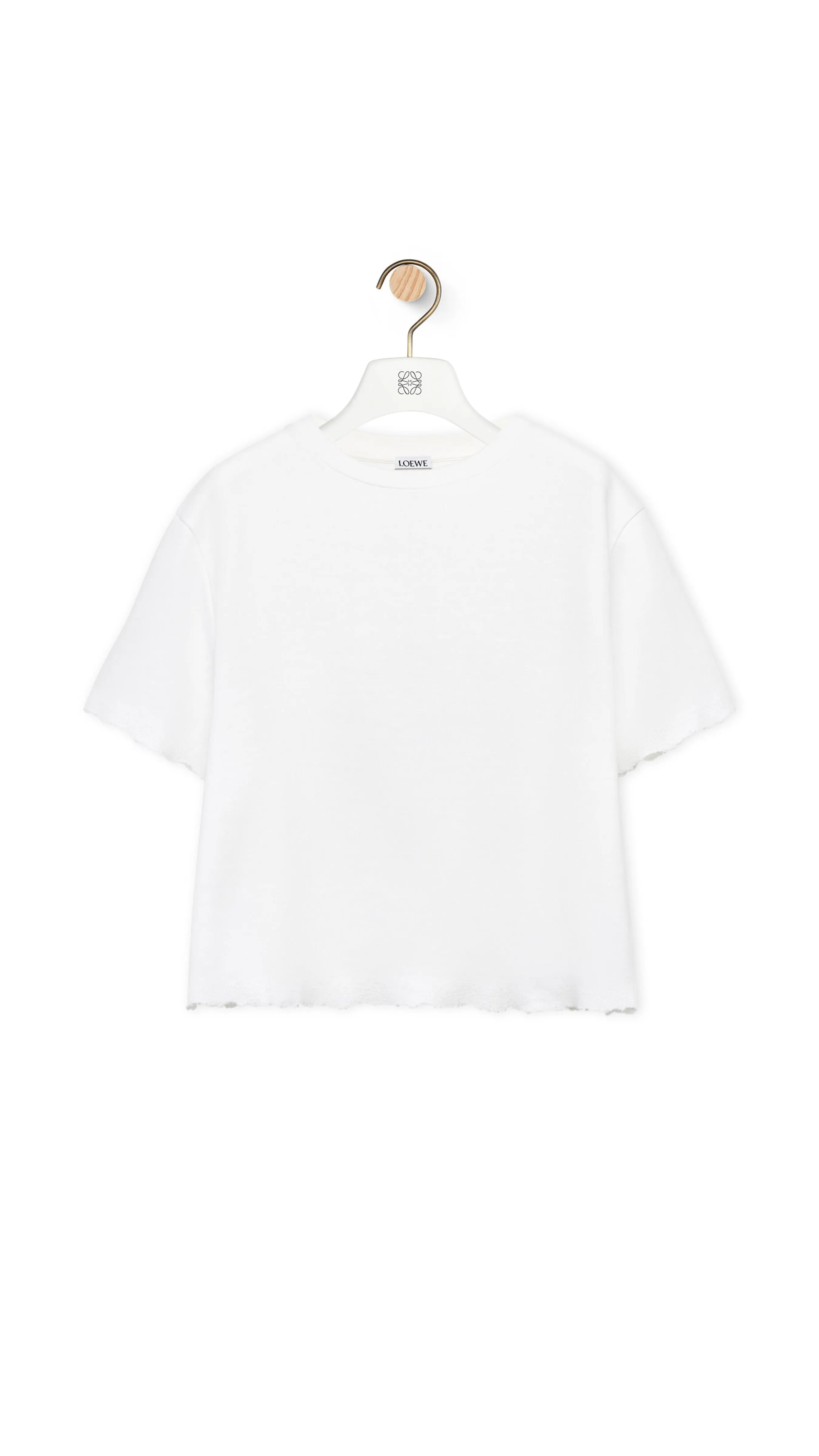 Boxy Fit T-Shirt in Cotton Blend - White