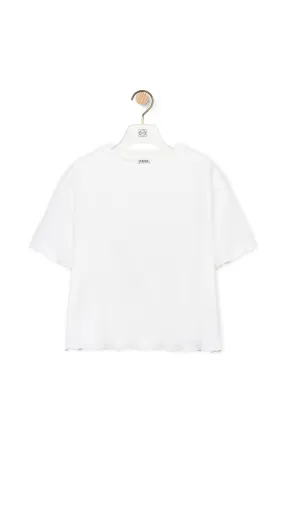 Boxy Fit T-Shirt in Cotton Blend - White