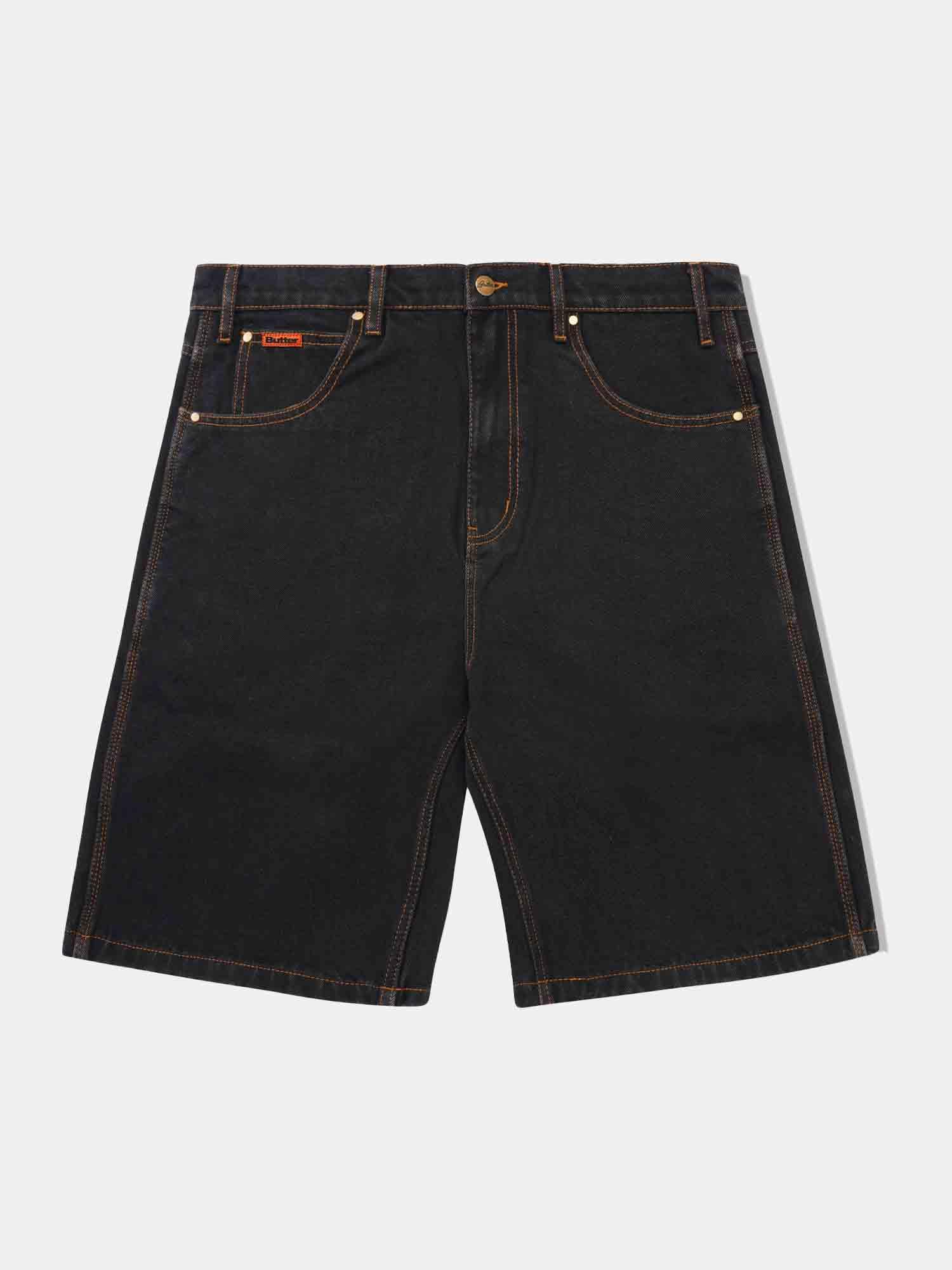 Butter Goods Baggy Denim Shorts - Washed Black