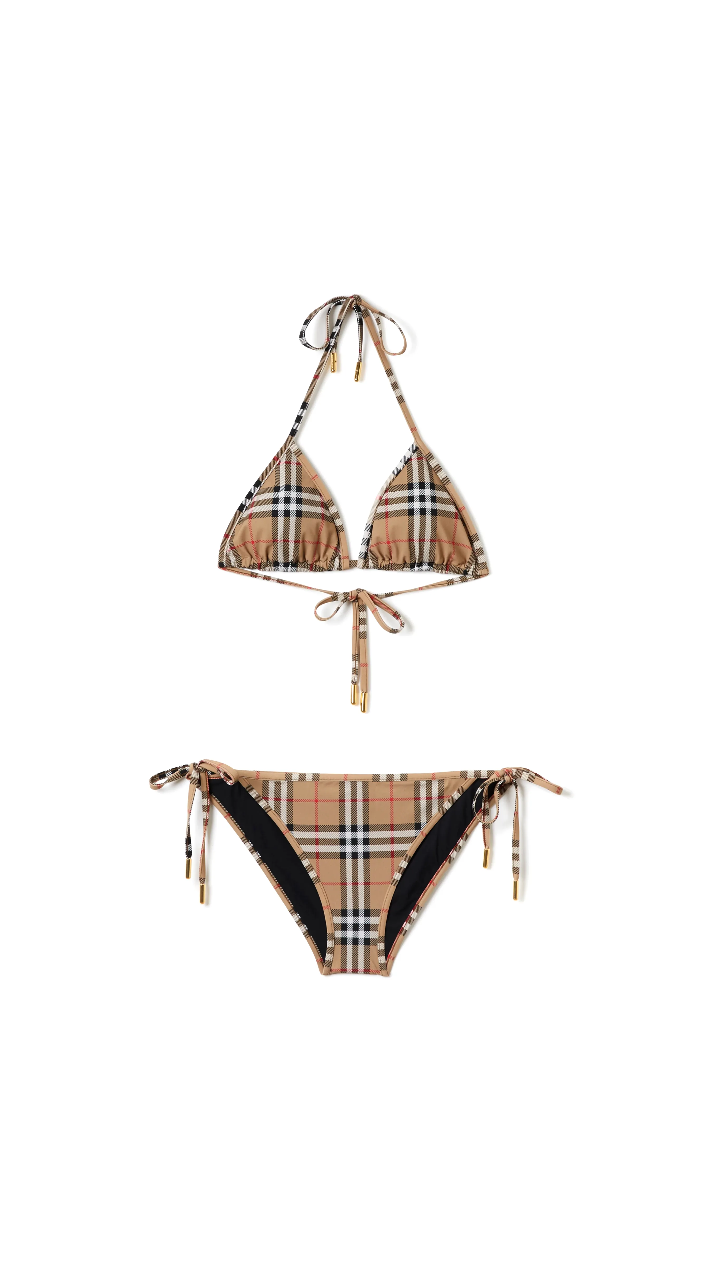 Check Triangle Bikini - Archive Beige