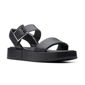 Clarks Women's Alda Strap Black Leather