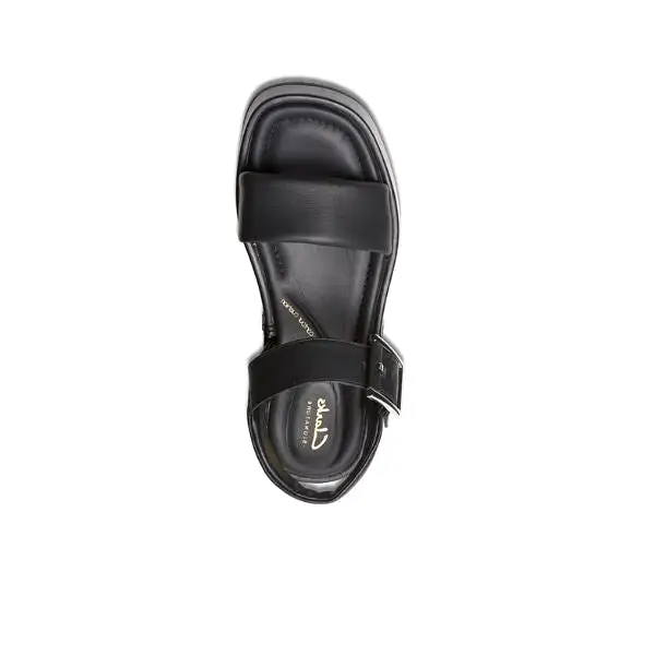 Clarks Women's Alda Strap Black Leather