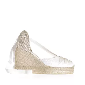 Cotton Blend Buckled Wedge Espadrille for Women - Alice