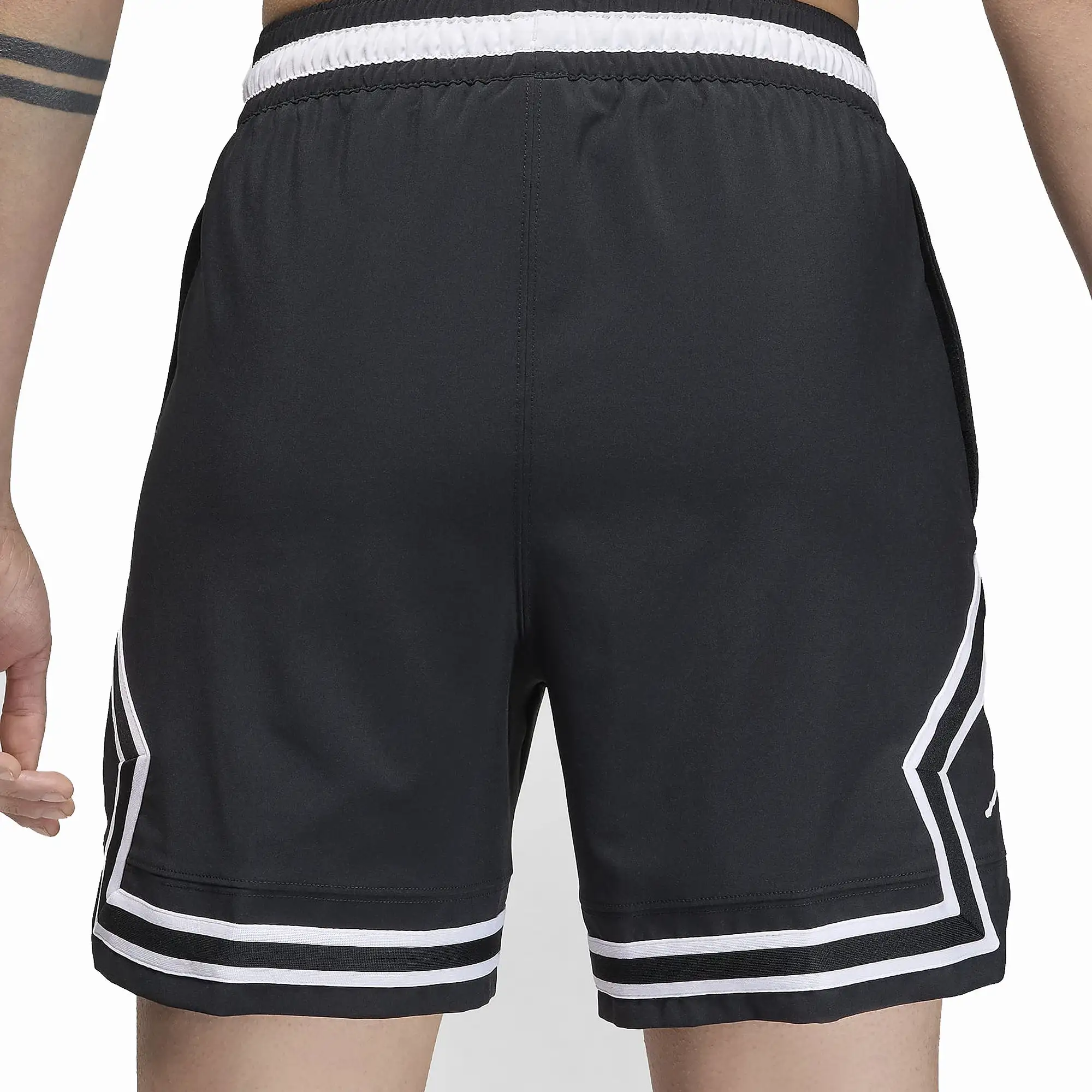 DRI-FIT WOVEN DIAMOND SHORTS 'BLACK/WHITE/WHITE'