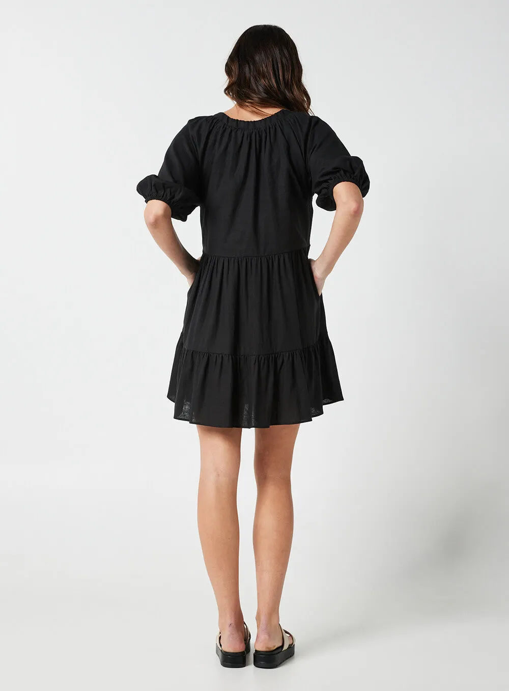 Eloise Smock Dress-Black