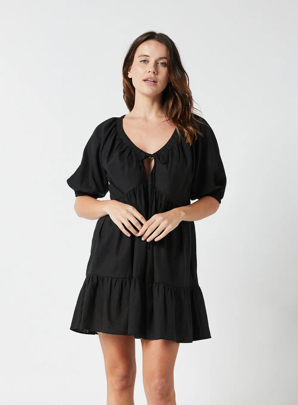 Eloise Smock Dress-Black