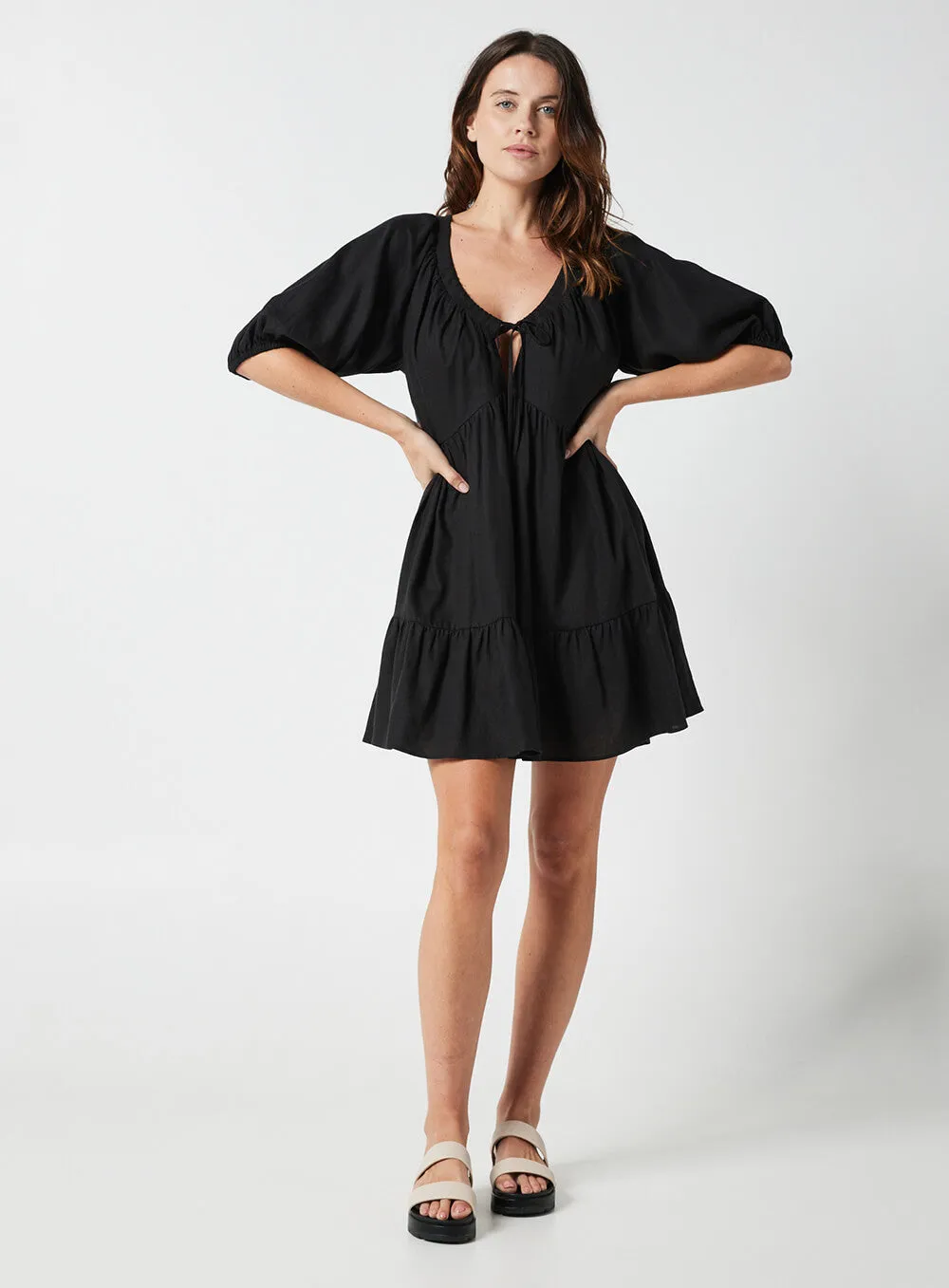 Eloise Smock Dress-Black