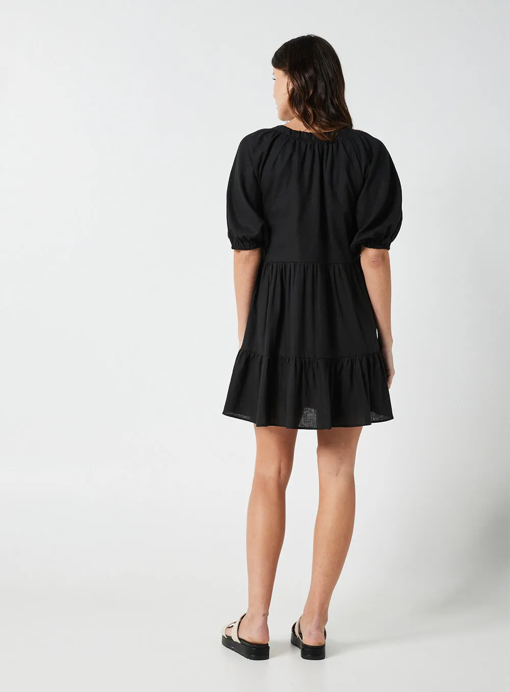 Eloise Smock Dress-Black