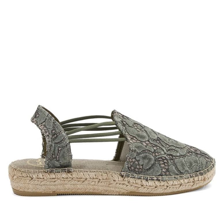 Embroidered Cotton Blend Wedge Espadrille for Women - Noa-JA