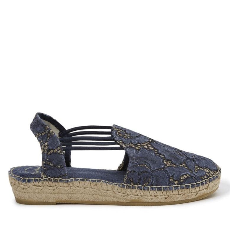 Embroidered Cotton Blend Wedge Espadrille for Women - Noa-JA