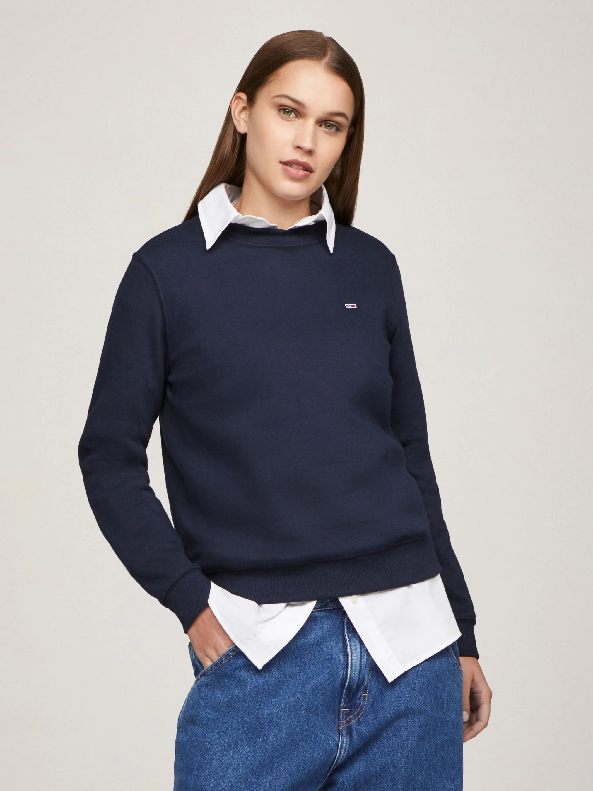 Flag Crew Neck Sweatshirt | Sweatshirts & Hoodies | Tommy Jeans