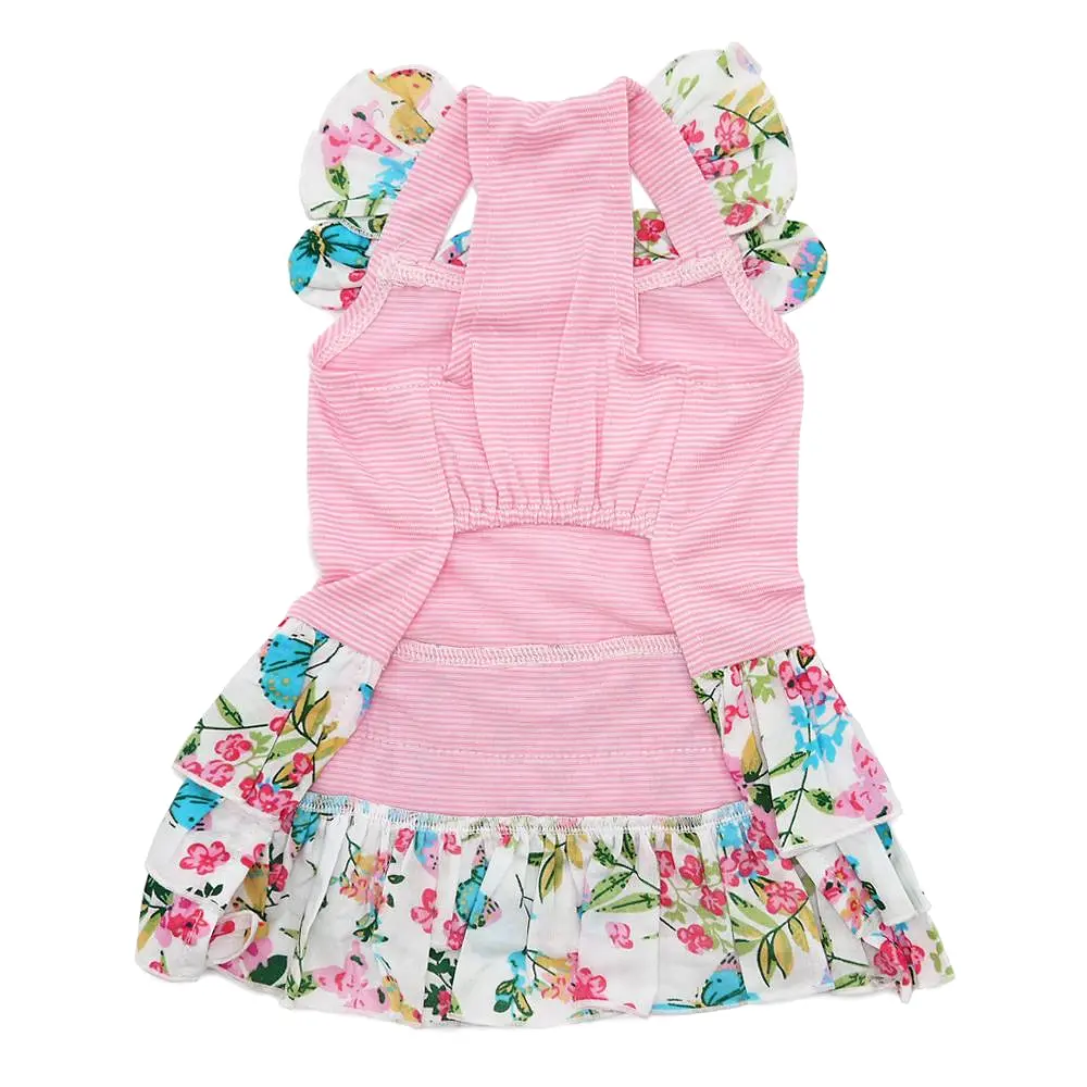 Flowy Butterfly Ruffle Skirt Dog Dress