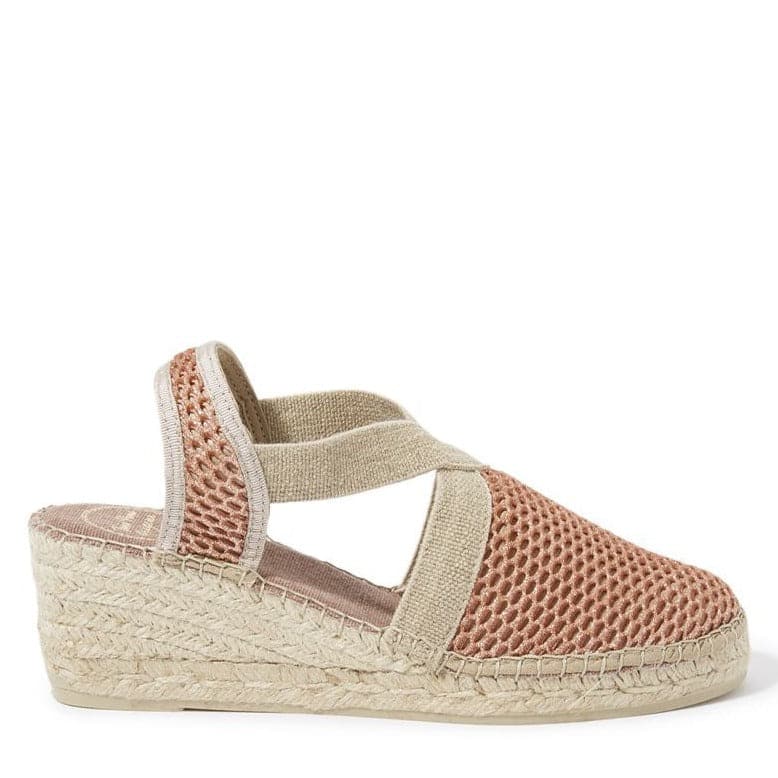 Glitter Cotton Blend Wedge Espadrille for Women - Terra-ZY