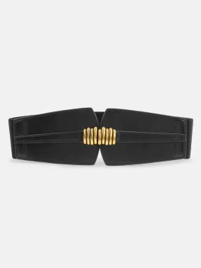 Gold Textured Buckle Belt