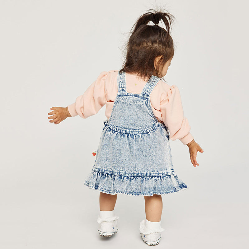 Goldie And Ace Denim Pinafore - Pippa Strawberry