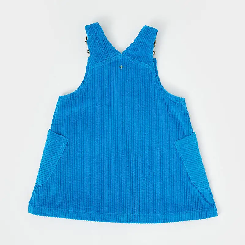 Goldie And Ace Polly Corduroy Pinafore - Lake