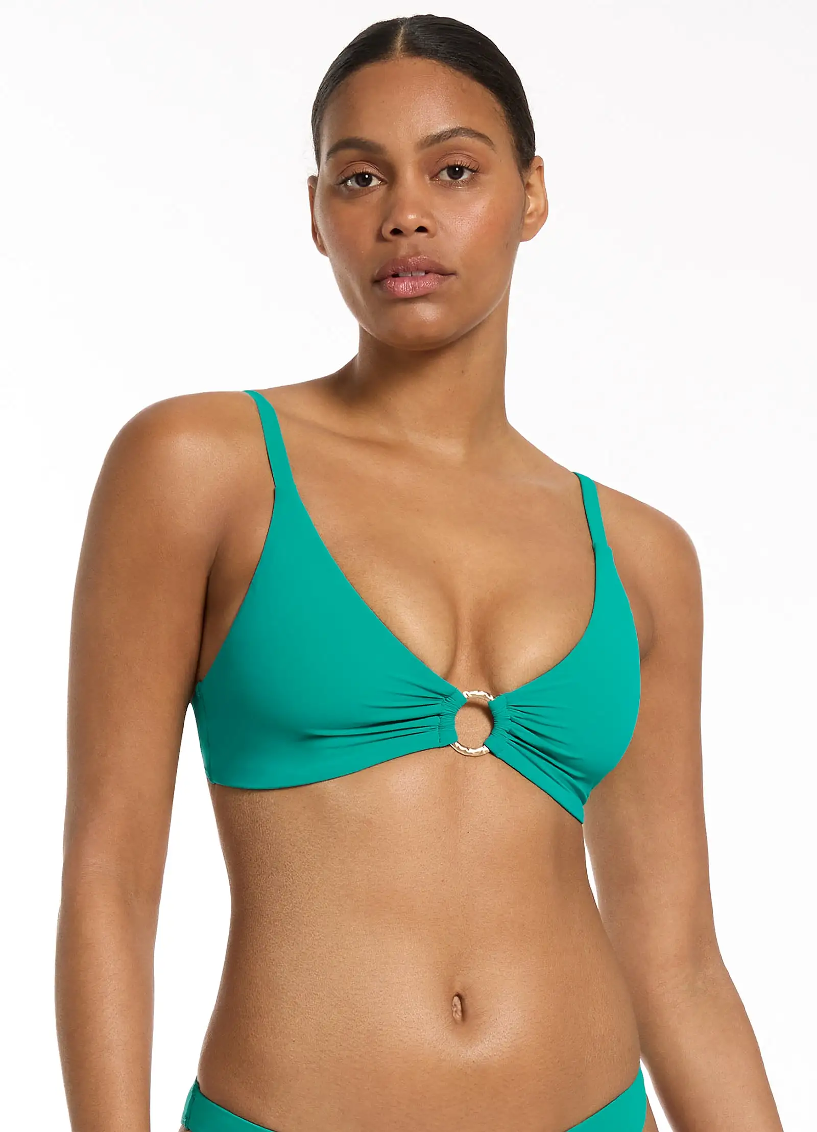 Jetset Trim C-D Triangle Bikini Top - Mineral