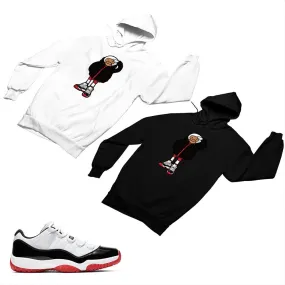 Jordan 11 White Bred Matching Custom Designed Hoodies JD 11-5-7-10