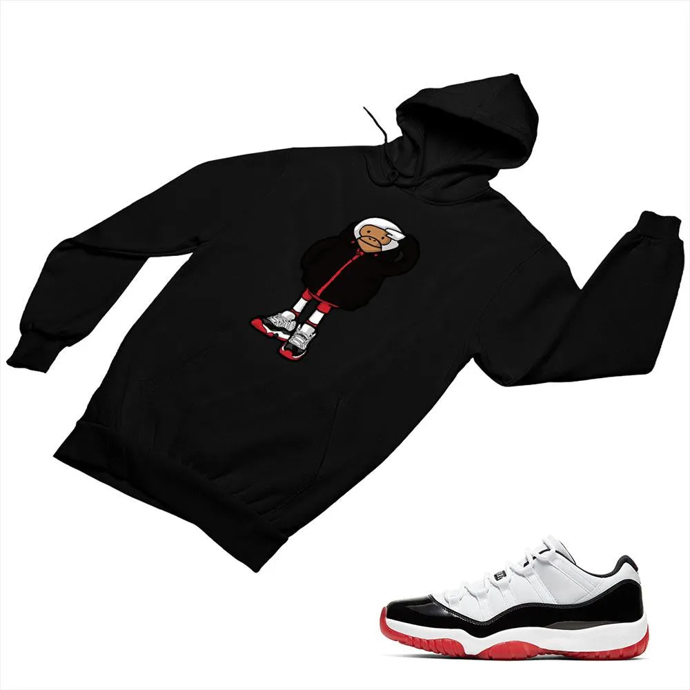 Jordan 11 White Bred Matching Custom Designed Hoodies JD 11-5-7-10