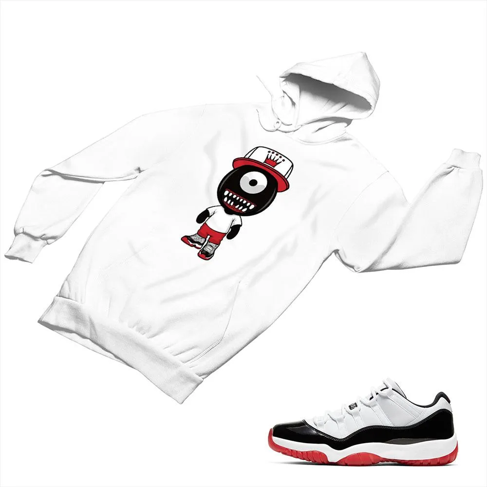 Jordan 11 White Bred Matching Custom Designed Hoodies JD 11-5-7-4