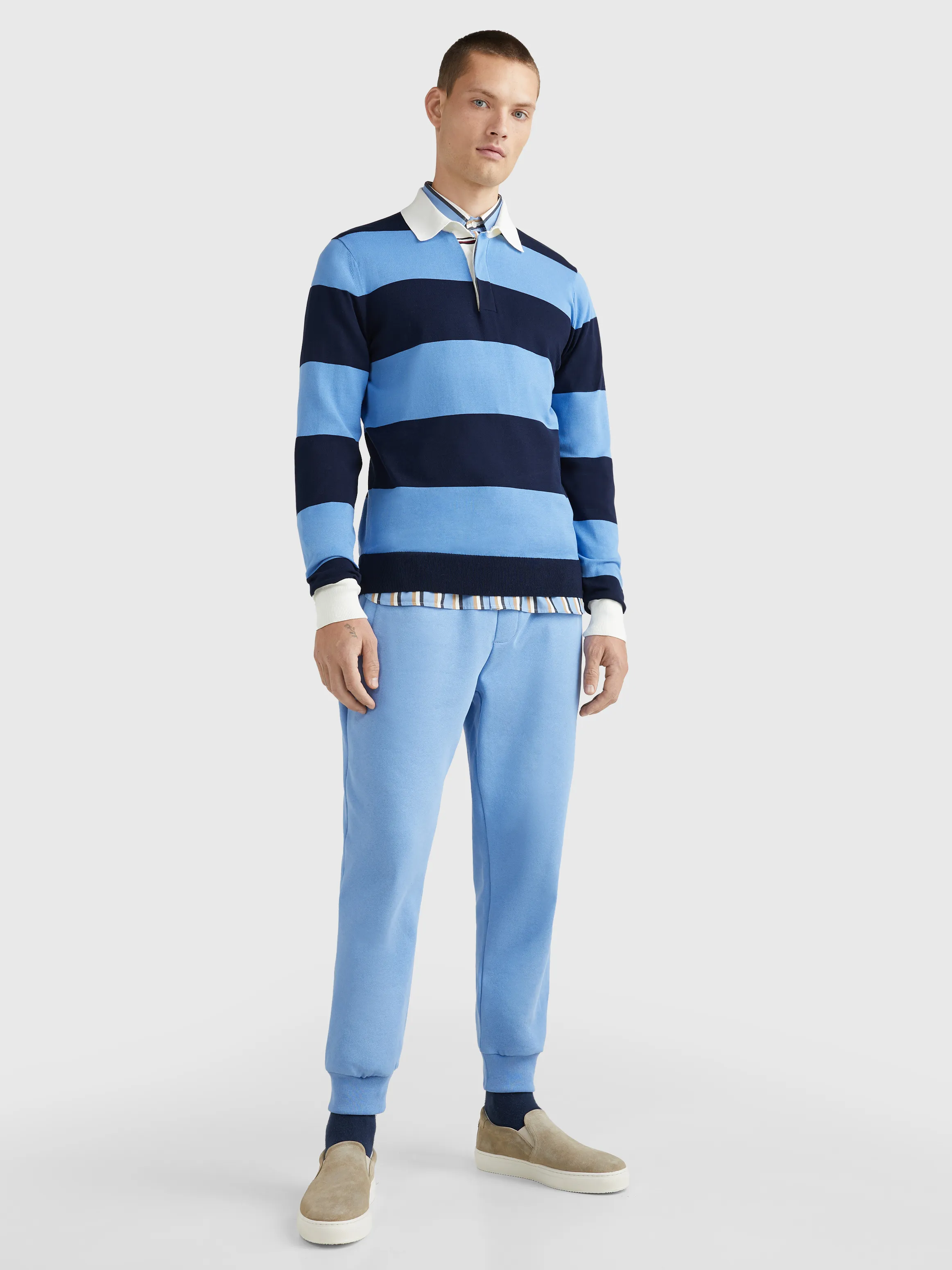 Knitted Stripe Rugby Shirt | Sweatshirts & Hoodies | Tommy Hilfiger