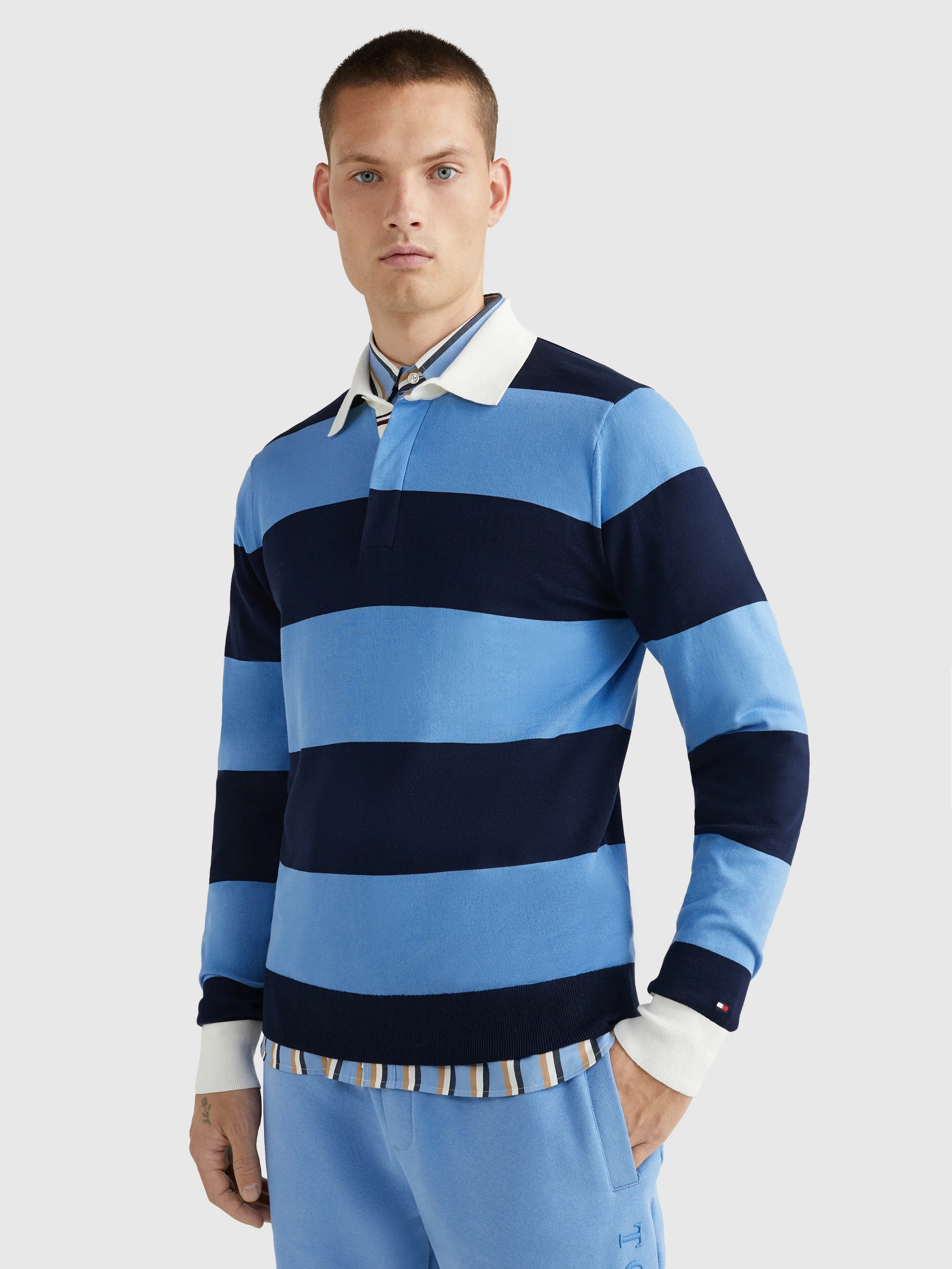 Knitted Stripe Rugby Shirt | Sweatshirts & Hoodies | Tommy Hilfiger