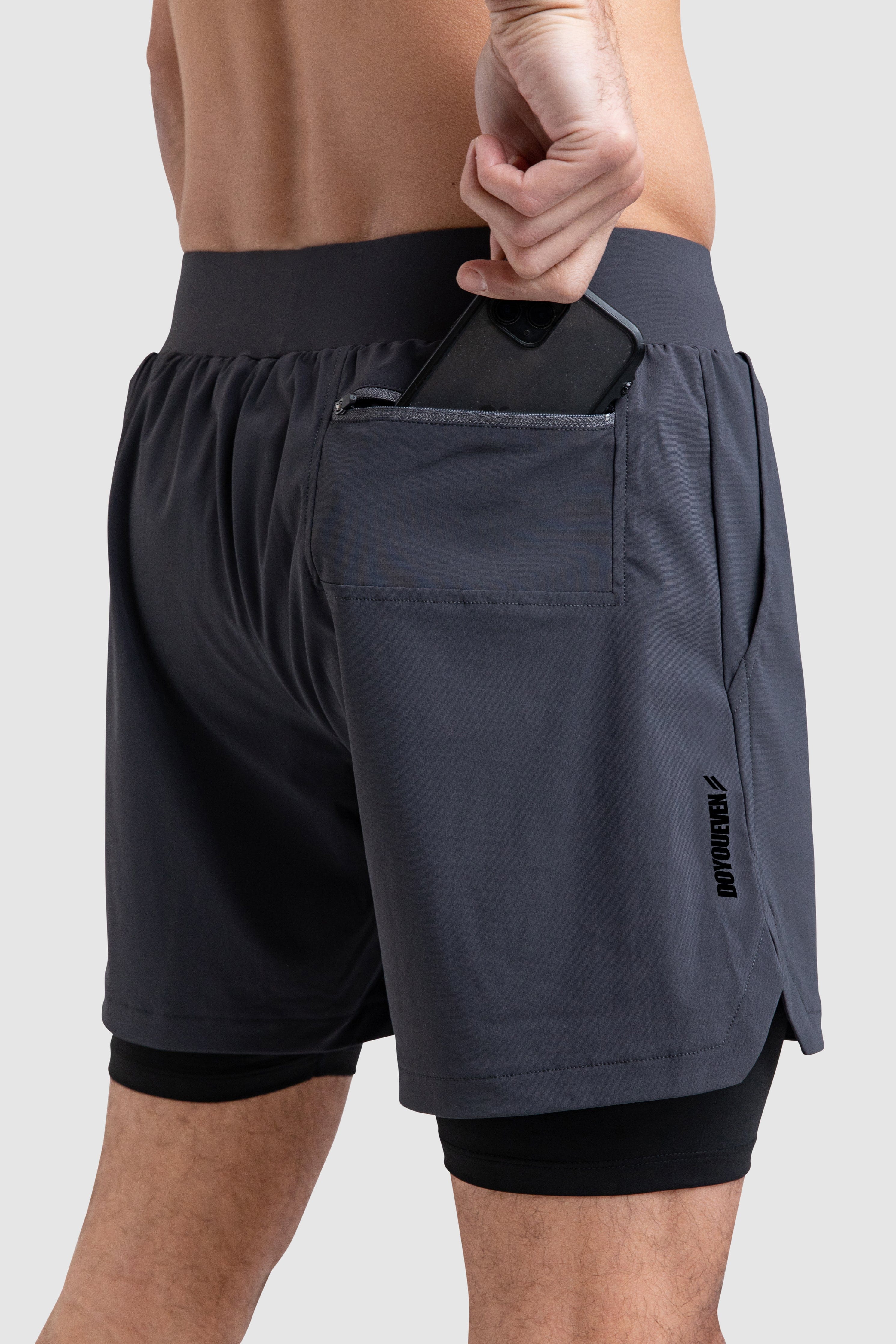 Level Up Shorts - Charcoal