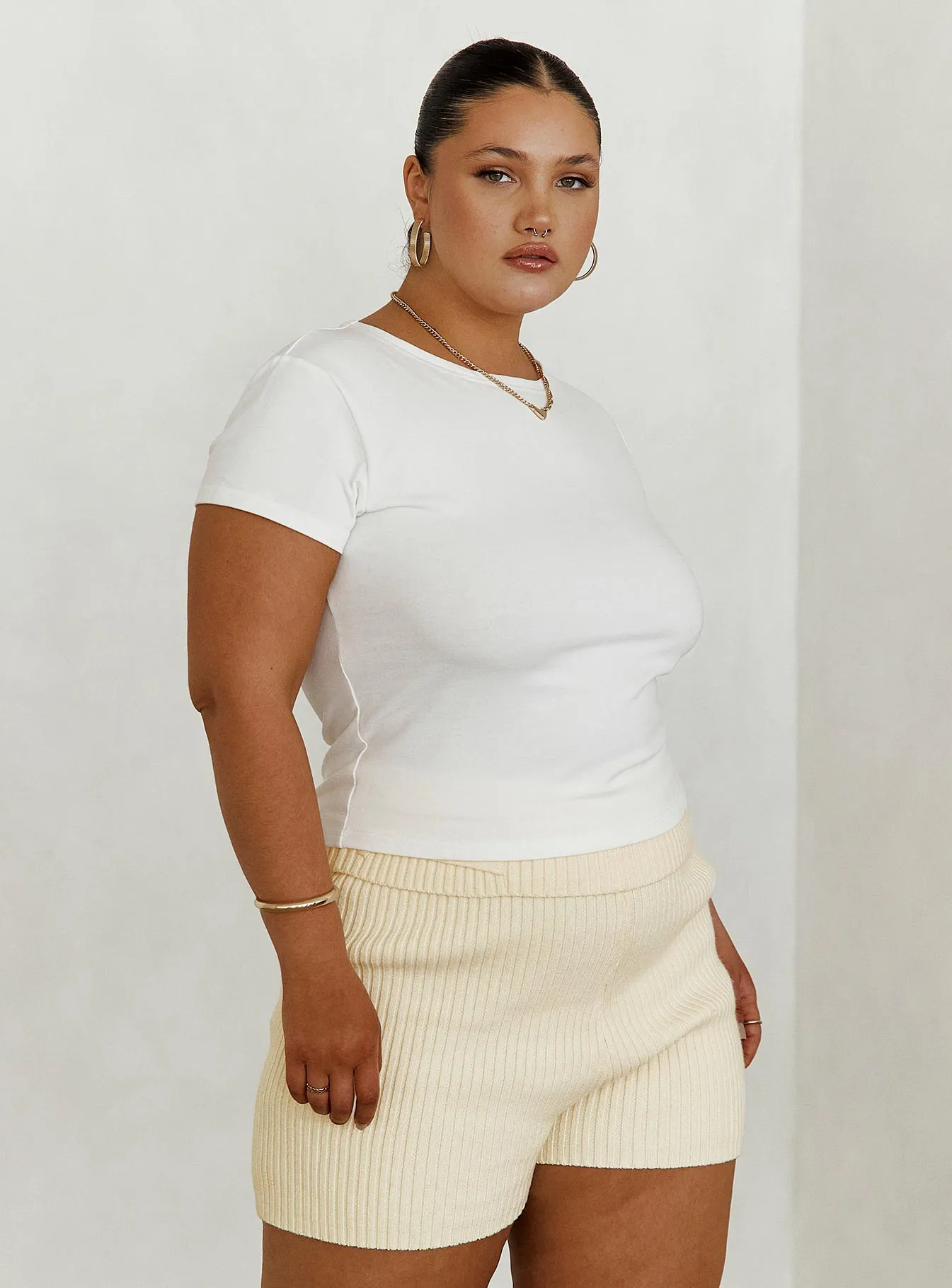 Lex Top White Curve