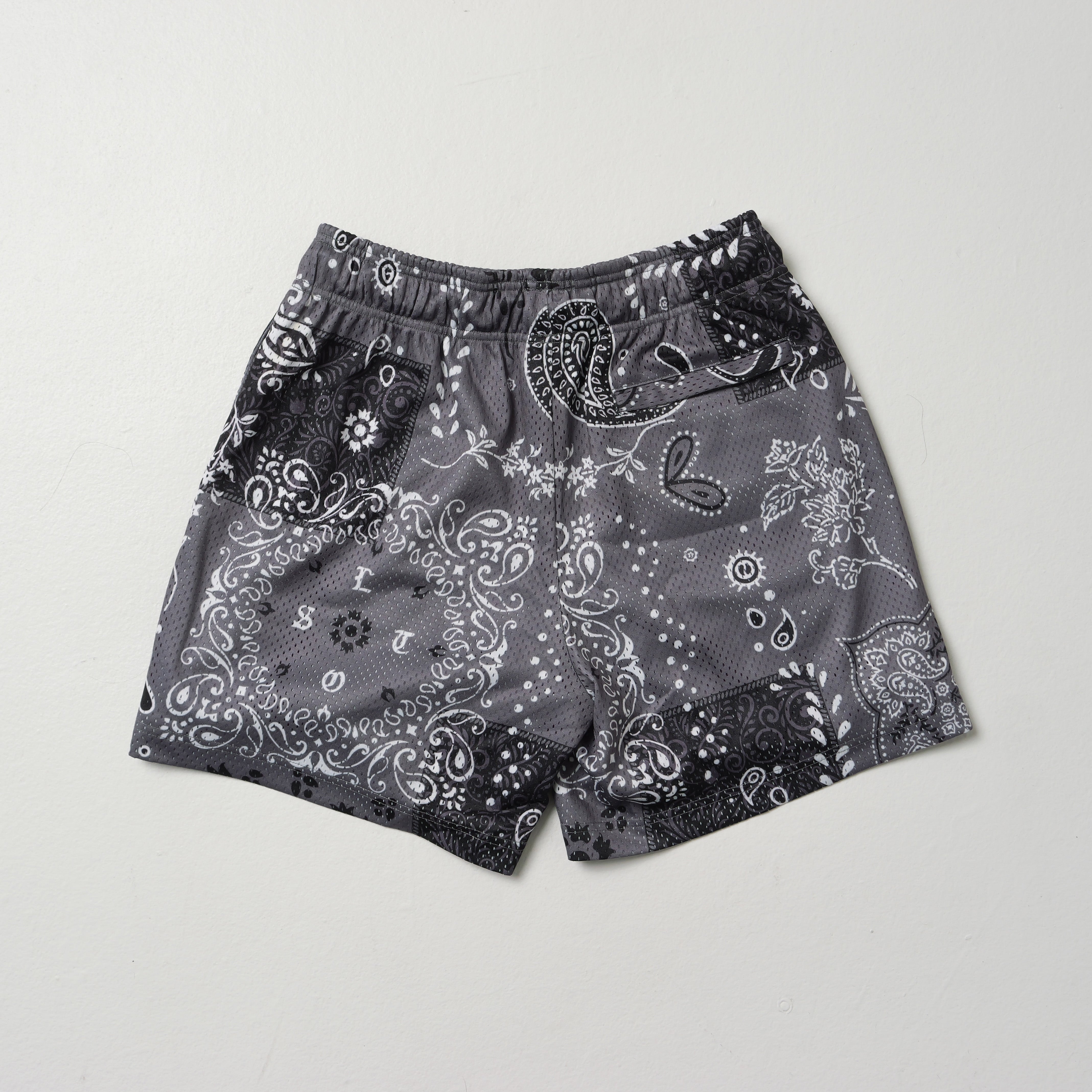 LOST IN PARADISE BLACK PAISLEY SHORTS