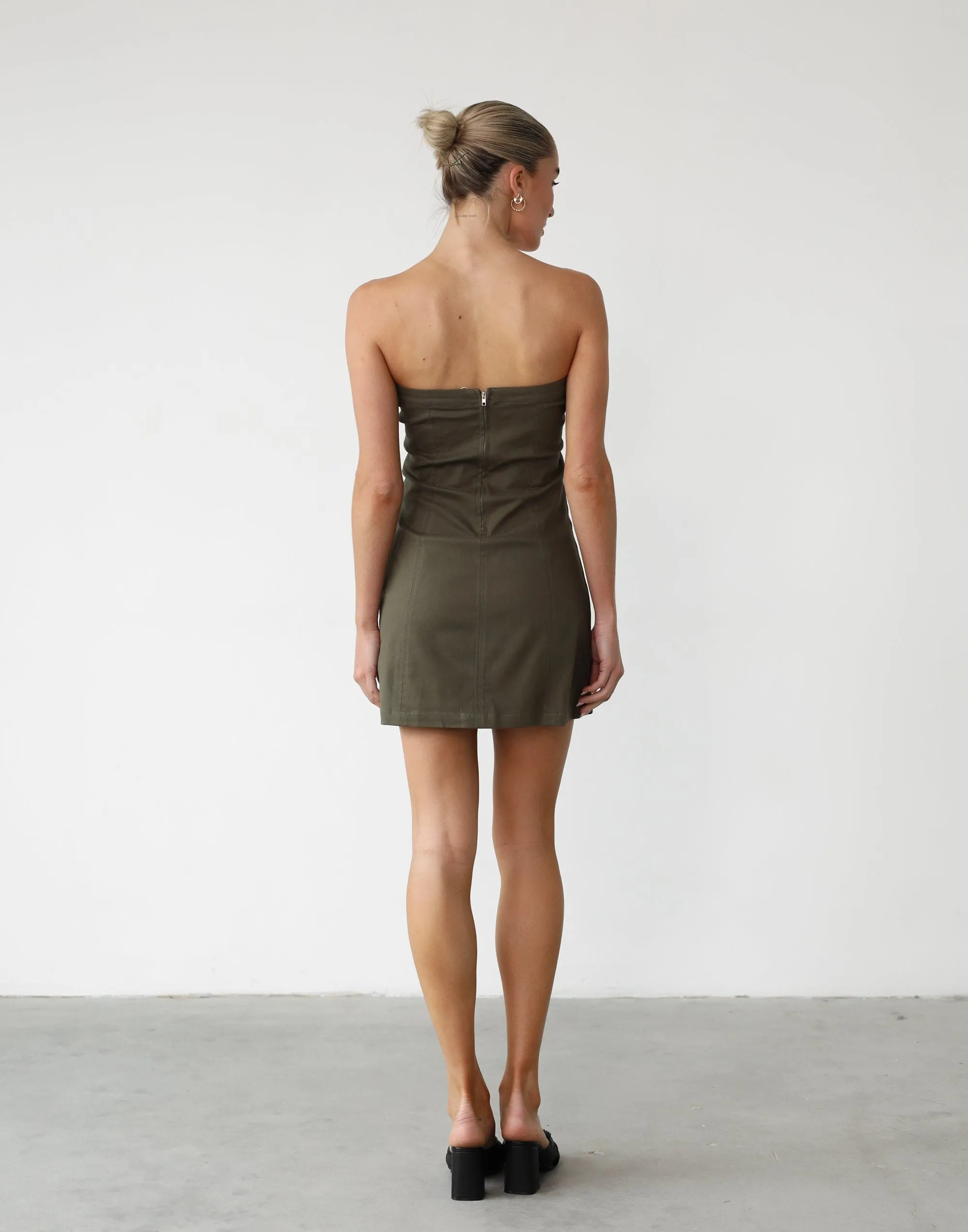 Lynden Mini Dress (Olive)