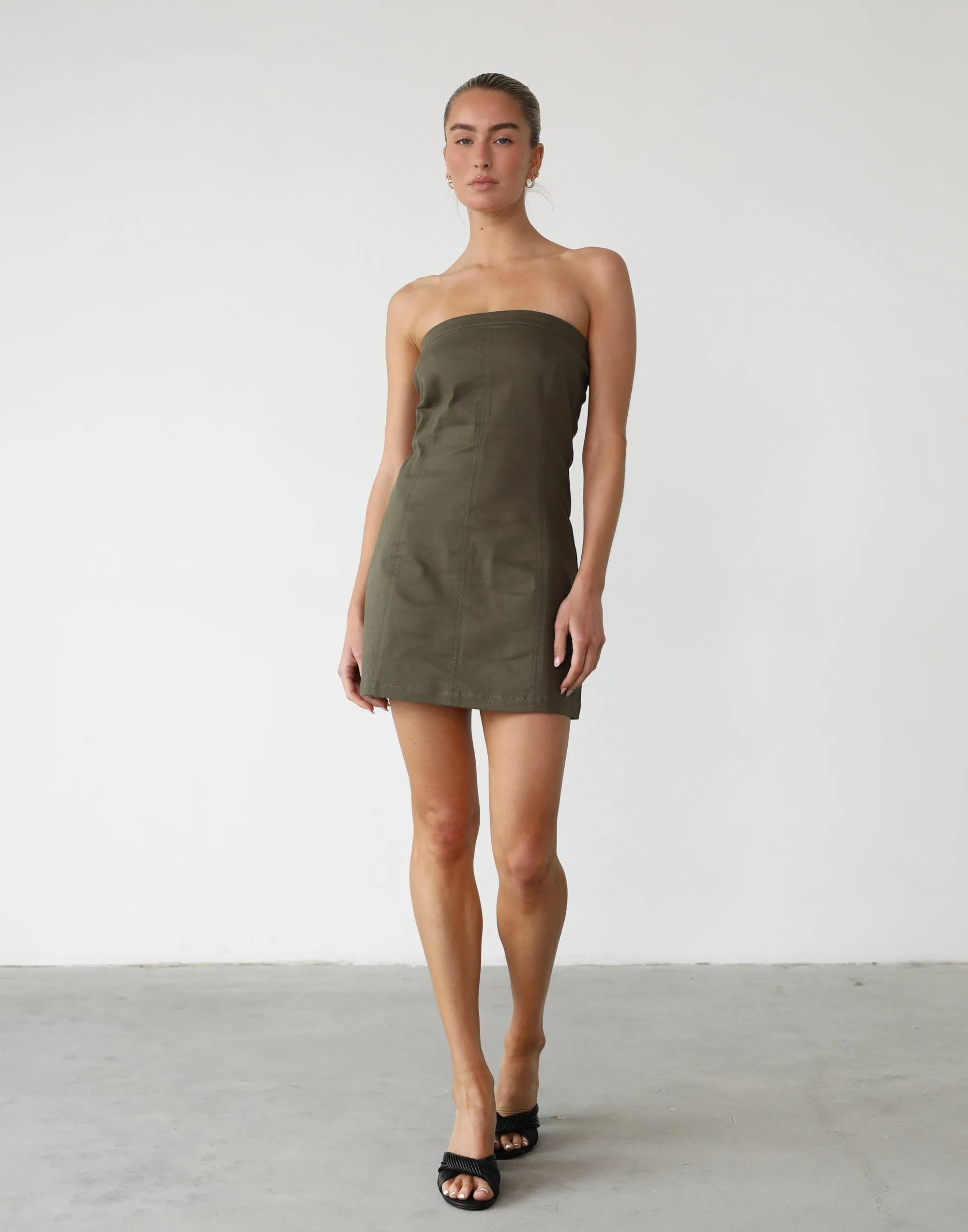 Lynden Mini Dress (Olive)