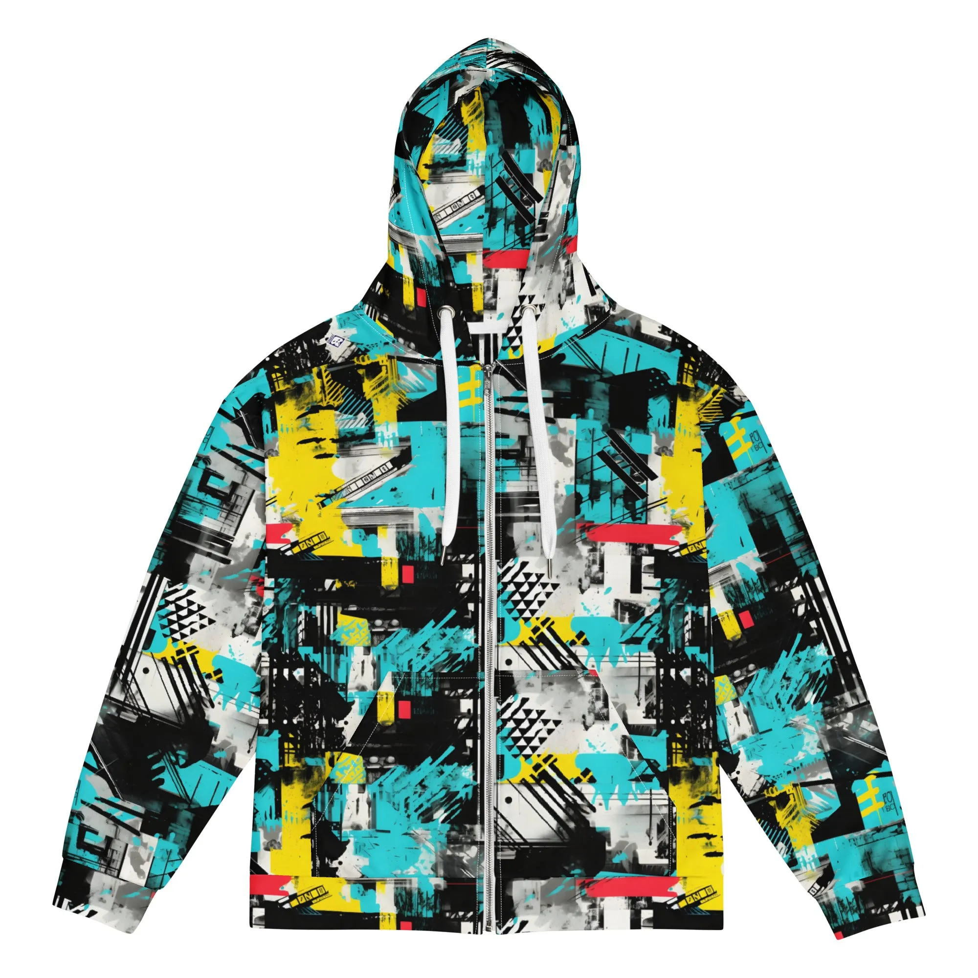 Mens Zip Hoodie - Tropical Thunder 001