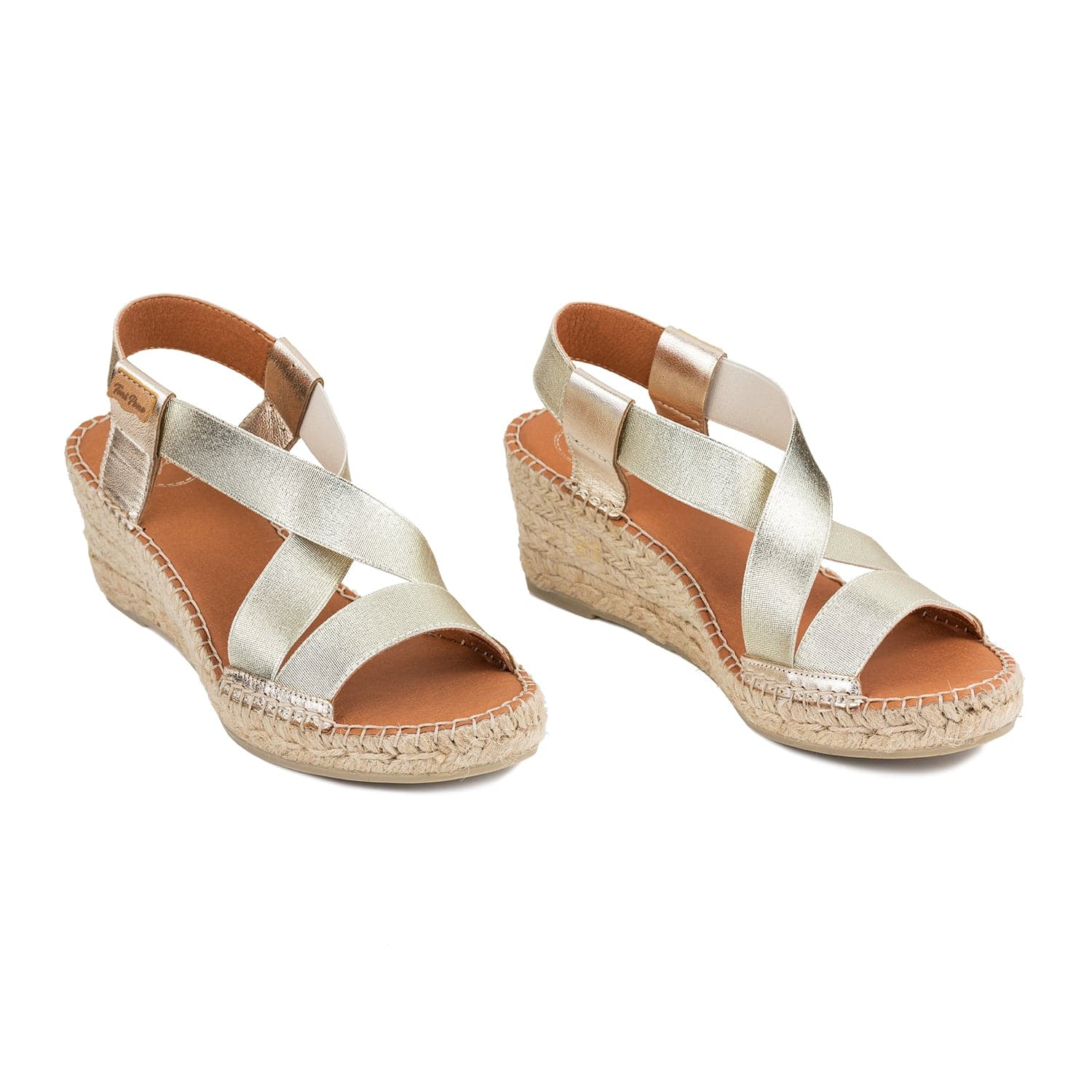 Metallic Cotton Blen Wedge Espadrille for Women - Tura-RC