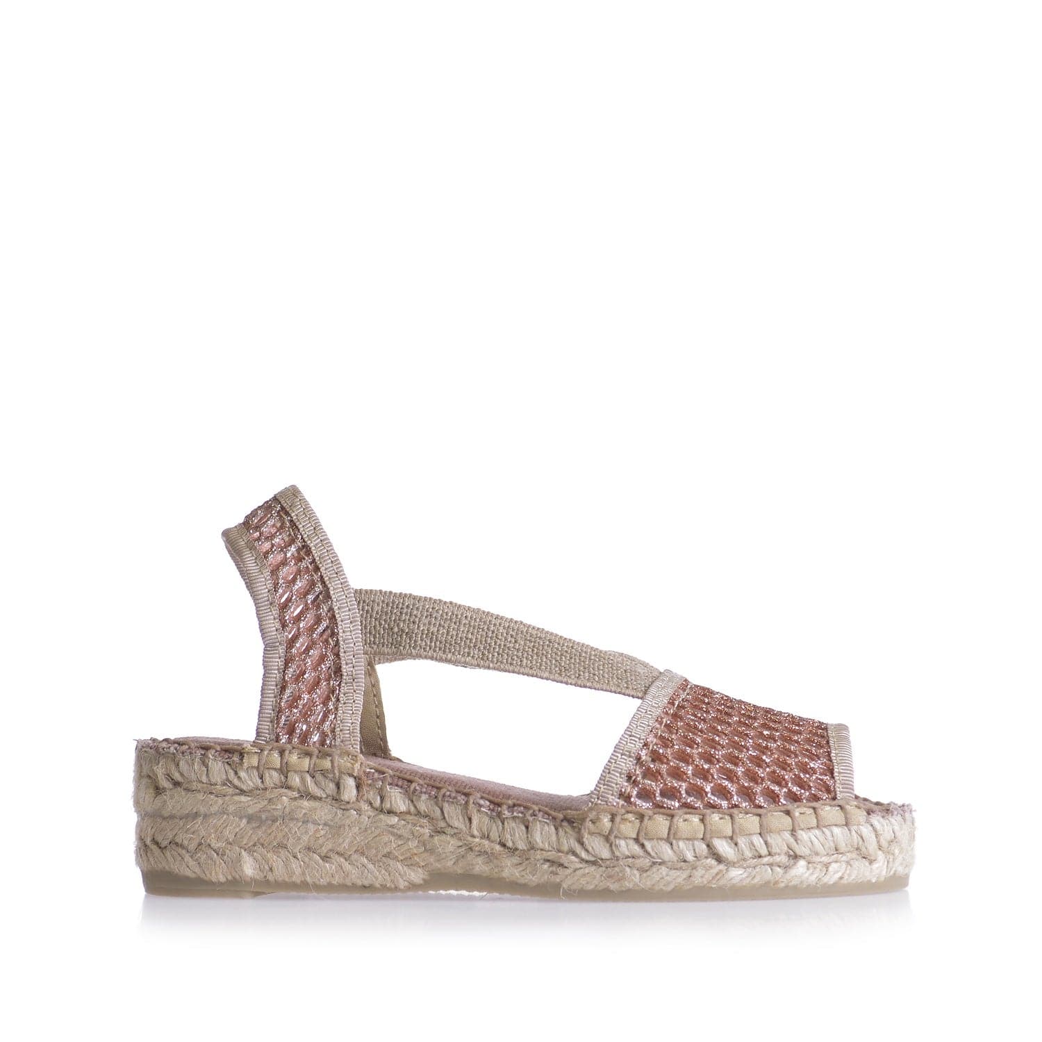 Metallic Cotton Blend Wedge Espadrille for Kids - Eli-ZY