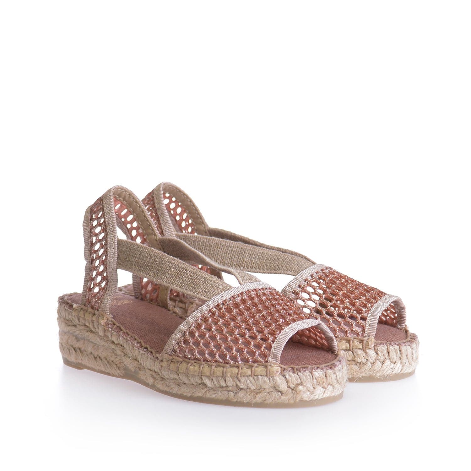 Metallic Cotton Blend Wedge Espadrille for Kids - Eli-ZY