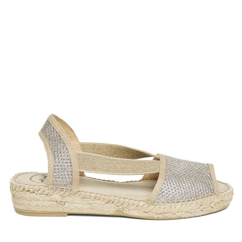 Metallic Cotton Blend Wedge Espadrille for Women - Estel-S