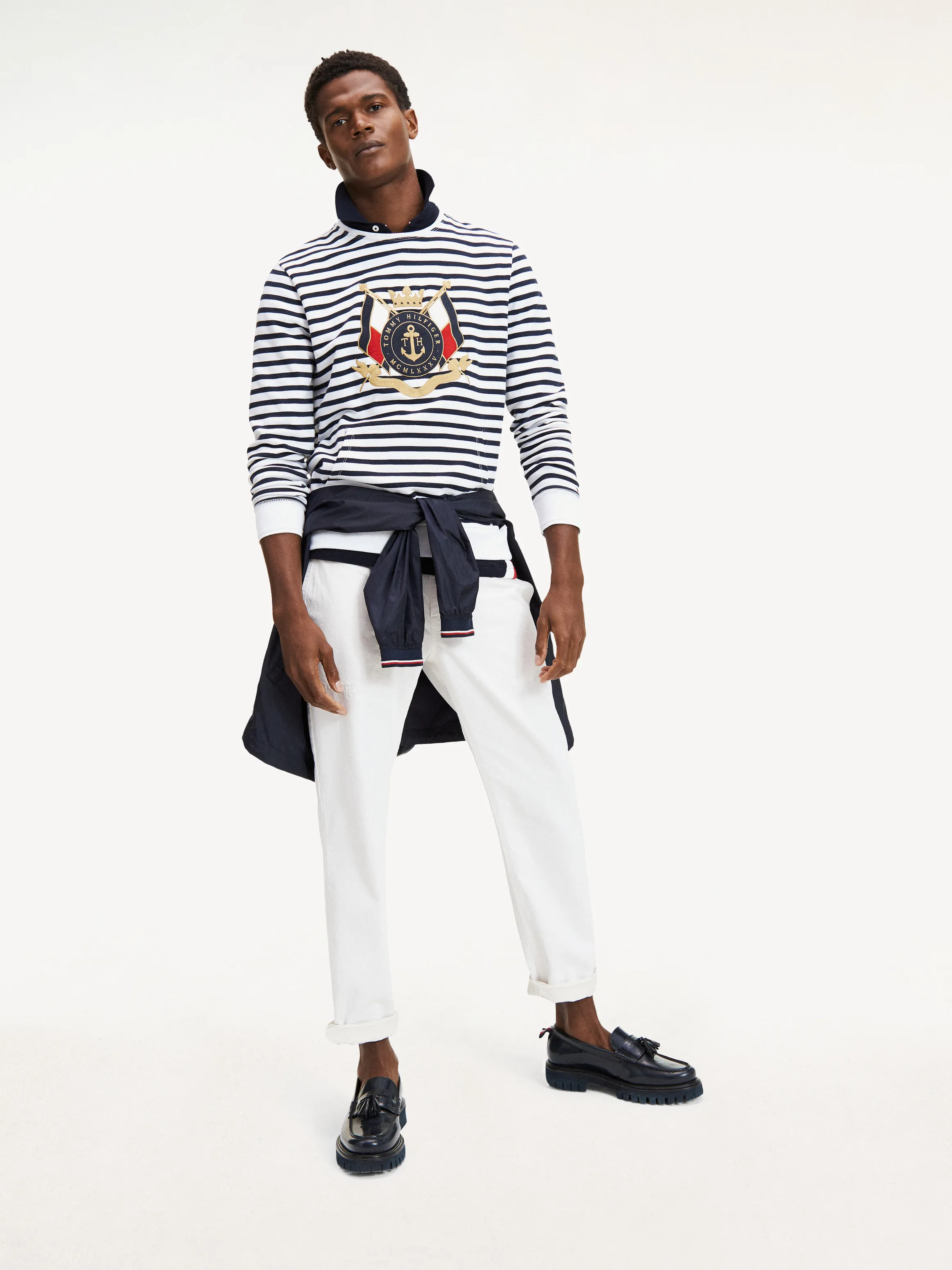 Nautical Logo Stripe Sweatshirt | Hoodies | Tommy Hilfiger