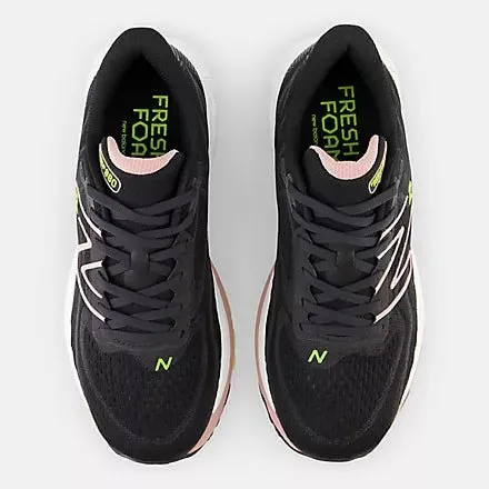 NEW BALANCE WOMEN'S FRESH FOAM 880 V13 BLACK/PINK RUNNING SHOES